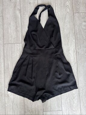 Revolve Black jumpsuit with Halter Neckline